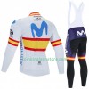 Combinaison Cycliste M/L + Collant à Bretelles 2020 Movistar Team N002